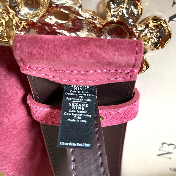 Sézane Nine Belt in Peony 90cm Made in Italy main image 14